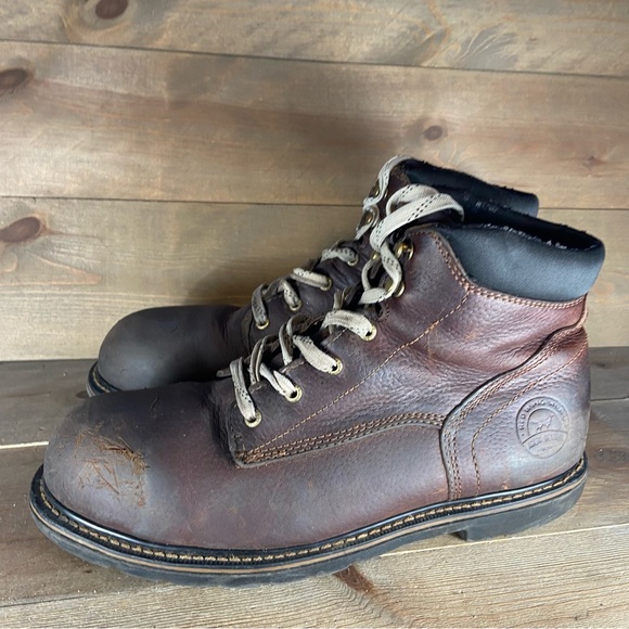 red wing irish setter mens size 12 shoes brown leather steel toe